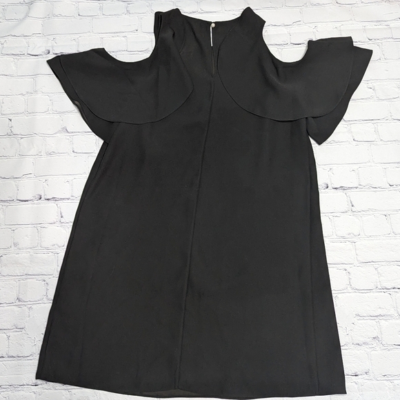 Kate Spade Womens Dress Shift Black Ruffle Christmas Holiday NYE Party Medium - Picture 10 of 10